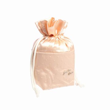 LOUNGE Drawstring Pouch Small,Pink Beige, small image number 0