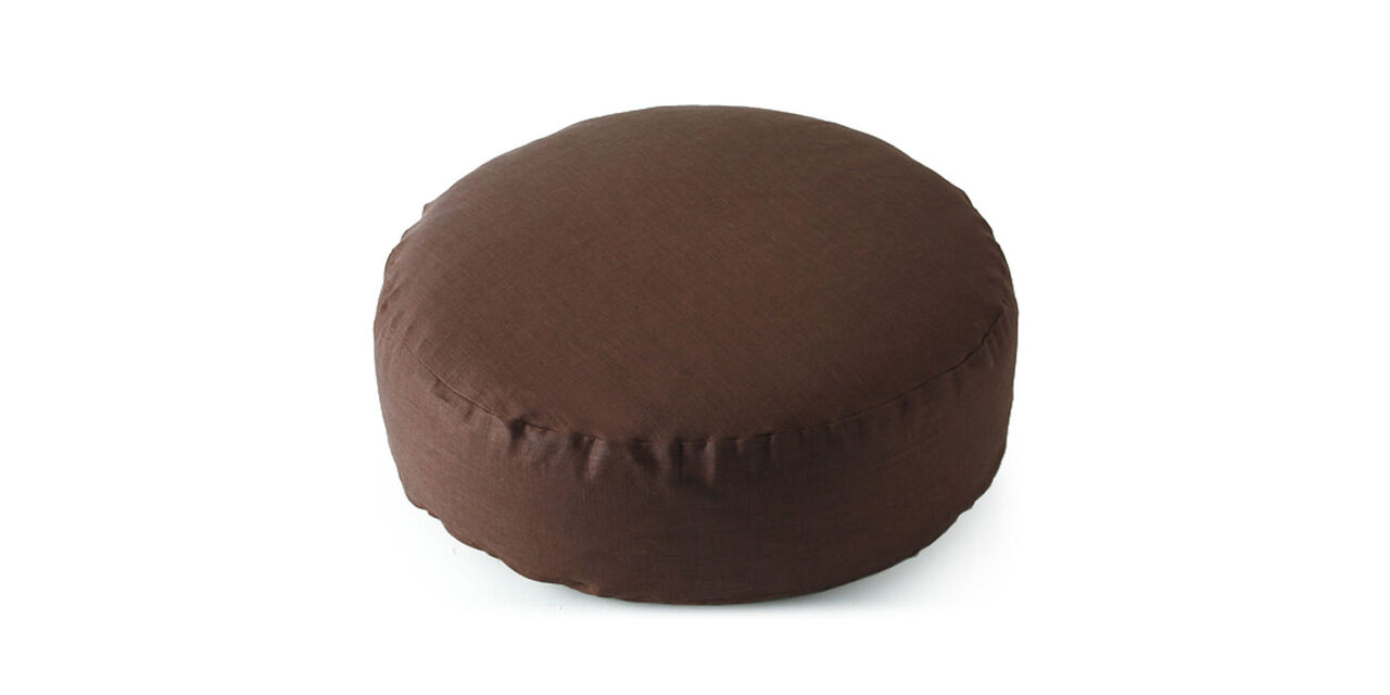 Cushion chair round,Dark Brown, large image number 0