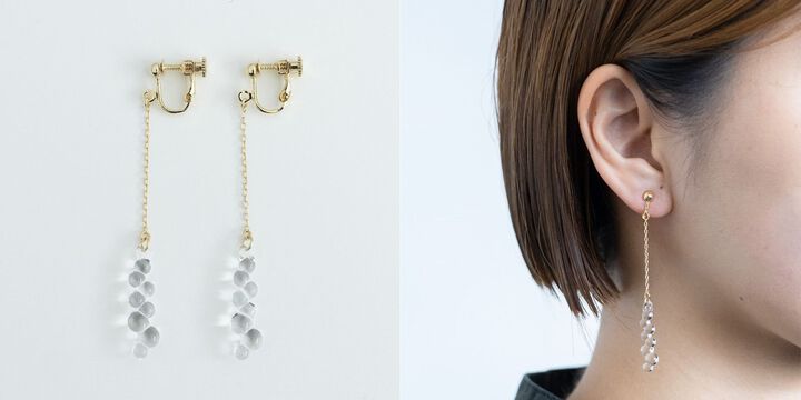 Glass Clip-on Earrings "Gloss"