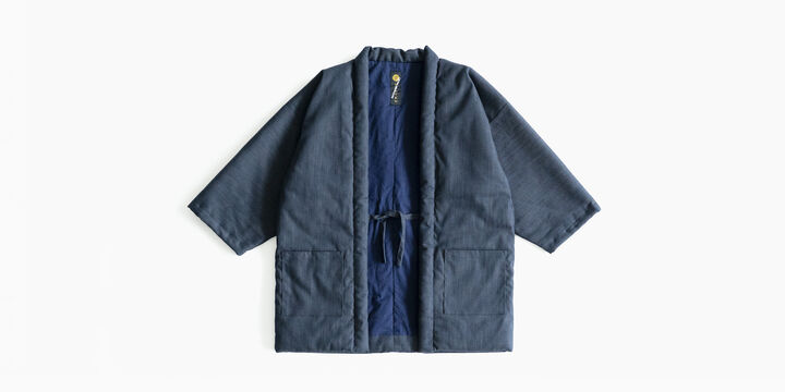 HANTEN, Japanese style short coat Soft denim