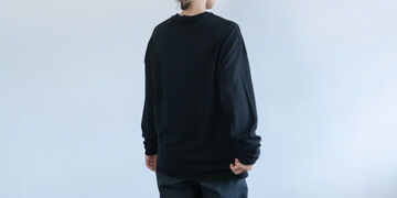 Long Sleeve Crew Neck T Shirt,Black, small image number 2