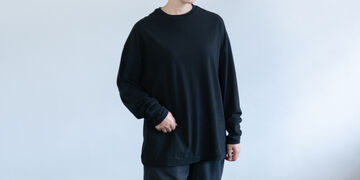 Long Sleeve Crew Neck T Shirt,Black, small image number 1